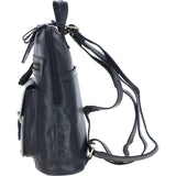 Small Vintage Leather Backpack Navy – G25