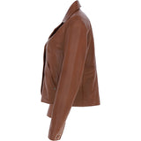 Ashwood Leather Short Blazer Jacket Tan : Awl 1676