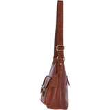 Vintage Two Pocket Leather Shoulder Bag Honey – G21