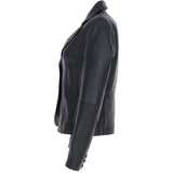 Ashwood Leather Women's Two Button Black Blazer: 10157