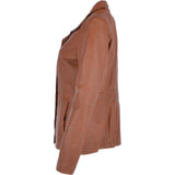 Womens Leather Jacket Tan/ nap: AWL-529