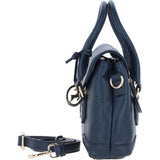 Elegant Ashwood Compact Handbag with Detachable Crossbody Strap Navy: Y-55