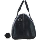 Luxury Leather Duffle Bag with Detachable Strap Black: pl-47