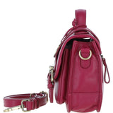 Stylish Ashwood Leather Large Satchel Bag Raspberry: Y-63