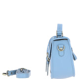 Ashwood Leather & Harris Tweed® Cloth Satchel Bag Baby-blue/Blue: TW-68-19-BB