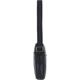 Real Leather Messenger Bag Black: LISBON
