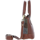 Ashwood Leather & Harris Tweed® Cloth Small Grab Bag Tan/Mcload: TW-63-02-TM