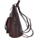 Large Vintage Leather Backpack Brandy  – G28