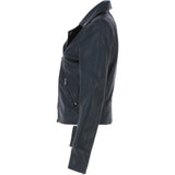 Ladies Leather Biker Jacket Black: G-Celia22