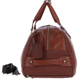 Luxurious Leather Wheeled Duffle Bag Tan: pl-50