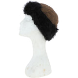 Ladies Vintage Curly Luxury Sheepskin  Hat Whisky/ Black: CURL HAT