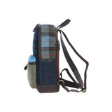 Ashwood Leather & Harris Tweed® Cloth Multi Colour Backpack Brown/Mix: TW-83-22-BM