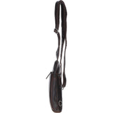 Leather Crossbody Sling Bag Brown: FE-21