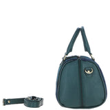 Ashwood Leather & Harris Tweed® Cloth Medium Barrel Bag Green/Watch: TW-62-18-GW