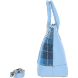 Ashwood Leather & Harris Tweed® Cloth Large Grab Bag Baby-blue/Blue: TW-64-19-BB
