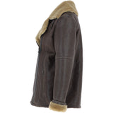 Oversized Sheepskin Aviator Jacket Camel Antique: KB-680