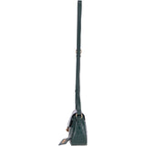 Ashwood Womens Crocodile Print Cross Body Bag Green: 63002/Nora