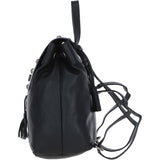Trendsetting Women's Leather Backpack - Chic & Versatile Black: 61753