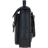 Ashwood Leather & Harris Tweed® Cloth Medium Backpack with Twist Lock Black/Watch: TW-37-03-BW