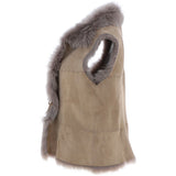 Reversible Toscana Suede Leather Gilet Mouse Tt: KB-42