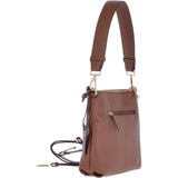 Small Two In One Leather Crossbody Bag & Shoulder Bag Tan : 62539