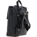 Ashwood Real Leather Flapover Backpack Black: 64257