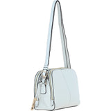 Real Leather Stylish Crossbody Bag White: 62340
