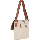 Fenland Canvas & Leather Crossbody Bag Tan/cream: FEN-754