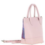 Ashwood Leather & Harris Tweed® Cloth Large Grab Bag Baby-pink/Pink: TW-64-15-BP