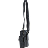 Elegant Ashwood Leather Crossbody Bag Black: G-11