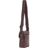 Ashwood Leather Men's Buckle Crossbody Bag Chestnut: S-60