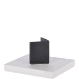 Cow Waxy Leather Classic 6 Card Bill-Fold  Wallet Black : 1556