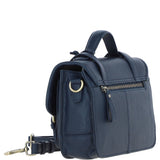Stylish Ashwood Leather Large Satchel Bag Navy: Y-63
