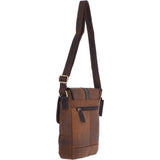 Mens Vintage Oily Hunter Leather Travel Bag Brown: TOBY