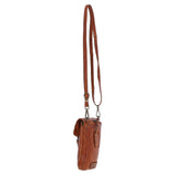 Ashwood Leather Crossbody Smart Phone Bag Tan: D-99