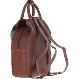 Ashwood Leather & Harris Tweed® Cloth Multi-Pocket Backpack Tan/Mcload: TW-66-02-TM