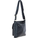 Vintage Medium Leather Shoulder Bag Navy – G23