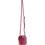 Ashwood Elegant Leather Crossbody Bag with Twist Lock Raspberry: Y-52