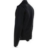 Brampton London Men’s Slim Fit  Real Leather Biker Jacket Black: BLM-191