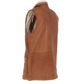 Ashwood Men's Leather Waistcoat Tan Snuff: LUCK