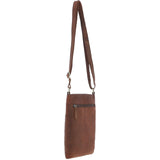 Esquire Vintage Leather Crossbody Bag Mud/brown: ELA 1494