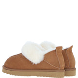 Fenland Ladies Sheepskin Shoes Tan: petra-shoes