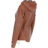 Luxurious Ashwood Leather Jacket with Hood Tan: Anne