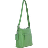 Sleek Luxe Leather Shoulder Bag Fern: Mourne