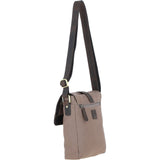 Fenland Canvas & Leather Crossbody Bag Mud/grey: FEN-753