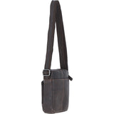 Compact Travel Messenger Bag with Multiple Zip Pockets and Adjustable Strap Brown: MADRID