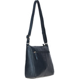 Ashwood Ladies Leather Shoulder Bag Navy: AJ3