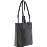 Ashwood Leather & Harris Tweed® Cloth Genuine Leather Shoulder Bag Brown/Green: TW-23-09-BG