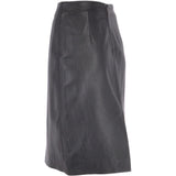 Women's Leather Pencil Skirt  Black : V2 Knee