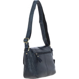 Vintage Leather Cross Body Shoulder Bag Navy – G22